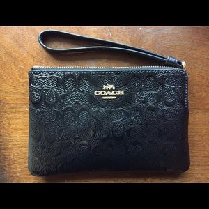Black coach wristlet